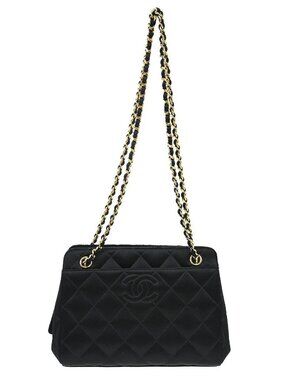 Chanel Black Satin Handbag KQ01486